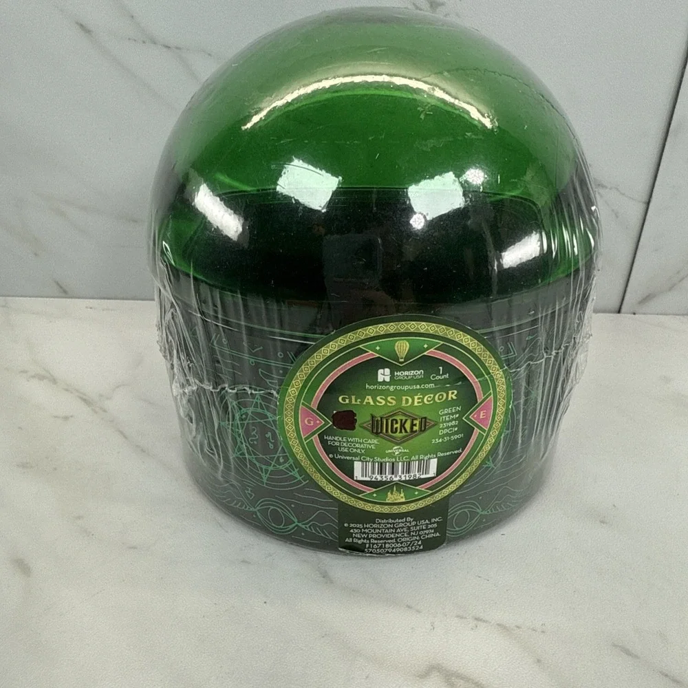 Wicked✨Elphaba✨Green Bullseye Glass Dome Top✨Decorative Trinket‎ Container